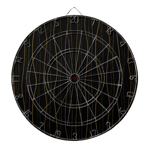 Elegant Gold Wavy Lines Pattern Dartbord (Voorkant)