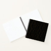 Elegant Gold Wavy Lines Pattern Notitieboek (Binnen)