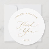 Elegant Gold Weddenschap Hartelijk dank Kaart (Voorkant)