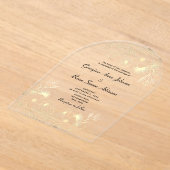 Elegant Gold Wedding Acryl Uitnodigingen (Laagn)