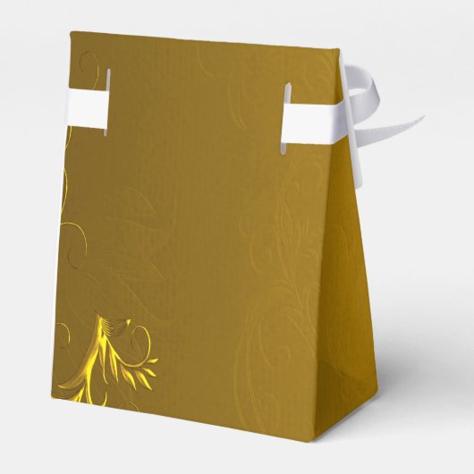 Elegant Gold Wedding Bedankdoosjes (Achterkant)