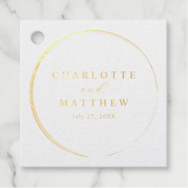 Elegant Gold Wedding Bedankjes Labels
