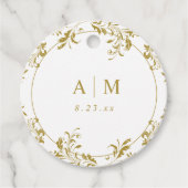Elegant  Gold Wedding Bedankjes Labels (Voorkant)