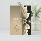 Elegant Gold Wedding Bedankkaart (Staand voorkant)