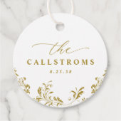 Elegant Gold Wedding Classy  Bedankjes Labels (Voorkant)