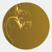 Elegant Gold Wedding Envelope-zegels Ronde Sticker (Voorkant)