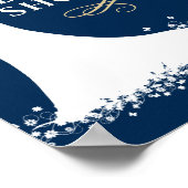 Elegant Gold Wedding Gown Vrijgezellenfeest Welkom Poster (Hoek)