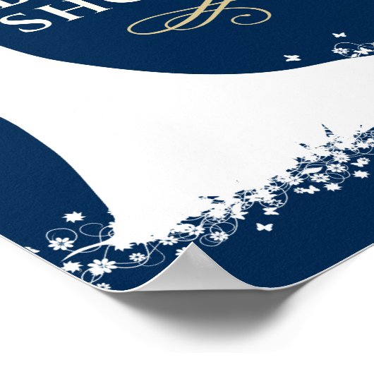 Elegant Gold Wedding Gown Vrijgezellenfeest Welkom Poster (Hoek)