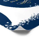 Elegant Gold Wedding Gown Vrijgezellenfeest Welkom Poster (Hoek)