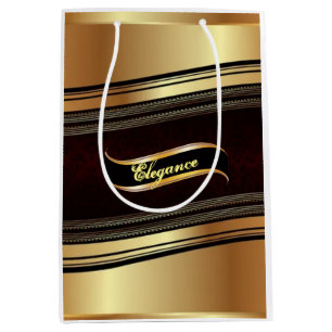 Elegant Gold Wedding Groomsmen Gift Bag Medium Cadeauzakje