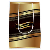 Elegant Gold Wedding Groomsmen Gift Bag Medium Cadeauzakje (Achterkant)