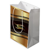 Elegant Gold Wedding Groomsmen Gift Bag Medium Cadeauzakje (Achterkant Gekanteld)