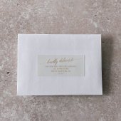 Elegant Gold Wedding Guest Adresetiketten Sticker