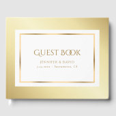 Elegant Gold Wedding Guest Book Gastenboek (Voorkant)