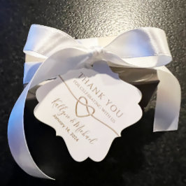 Elegant Gold Wedding Hartelijk dank Bedankjes Labels