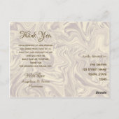 Elegant Gold Wedding Hartelijk dank Briefkaart (Achterkant)