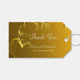 Elegant Gold Wedding Hartelijk dank Cadeaulabel