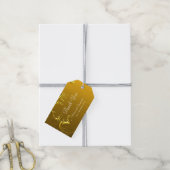 Elegant Gold Wedding Hartelijk dank Cadeaulabel (Met Touw)