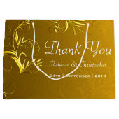 Elegant Gold Wedding Hartelijk dank Groot Cadeauzakje (Voorkant)