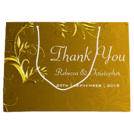 Elegant Gold Wedding Hartelijk dank Groot Cadeauzakje