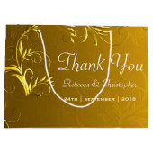 Elegant Gold Wedding Hartelijk dank Groot Cadeauzakje (Achterkant)