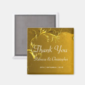 Elegant Gold Wedding Hartelijk dank Magneet (Voorkant / Achterkant)