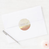 Elegant Gold Wedding Hartelijk dank Ronde Sticker (Envelop)