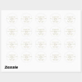 Elegant Gold Wedding Hartelijk dank Ronde Sticker (Vel)