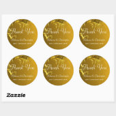 Elegant Gold Wedding Hartelijk dank Ronde Sticker (Vel)