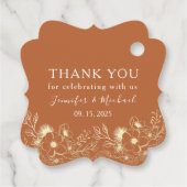 Elegant Gold Wedding Hartelijk dank voor uw favori Bedankjes Labels (Achterkant)