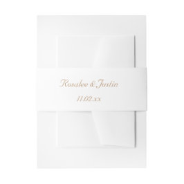 Elegant Gold Wedding Invitation Band Uitnodigingen Wikkel