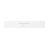 Elegant Gold Wedding Invitation Band Uitnodigingen Wikkel (Vlak)