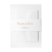 Elegant Gold Wedding Invitation Band Uitnodigingen Wikkel (Voorkant Voorbeeld)