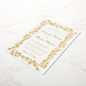 Elegant Gold Wedding Invitation Folie Uitnodiging (Gedraaid)