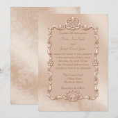 Elegant Gold Wedding Invitation Kaart (Voorkant / Achterkant)