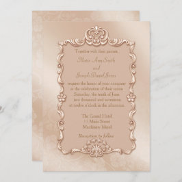 Elegant Gold Wedding Invitation Kaart