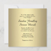 Elegant Gold Wedding Invitation Kaart (Voorkant)