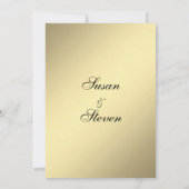 Elegant Gold Wedding Invitation Kaart (Achterkant)