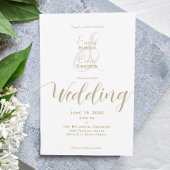 Elegant Gold Wedding Invitation Kaart