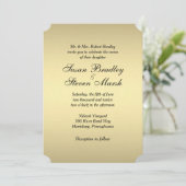 Elegant Gold Wedding Invitation Kaart (Staand voorkant)