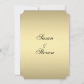 Elegant Gold Wedding Invitation Kaart (Achterkant)