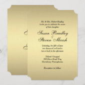 Elegant Gold Wedding Invitation Kaart (Voorkant / Achterkant)