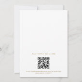 Elegant Gold Wedding Invitation Kaart (Achterkant)
