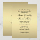 Elegant Gold Wedding Invitation Kaart (Voorkant / Achterkant)