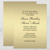 Elegant Gold Wedding Invitation Kaart (Voorkant / Achterkant)