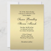 Elegant Gold Wedding Invitation Kaart (Voorkant)