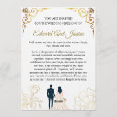 Elegant Gold Wedding Invitation Template Card Kaart (Achterkant)