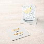 Elegant Gold Wedding Kartonnen Onderzetters (Insitu)