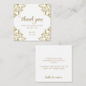 Elegant Gold Wedding Luxury  Favor Kaarten (Voorkant / Achterkant)