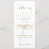 Elegant Gold Wedding Menu (Voorkant)
